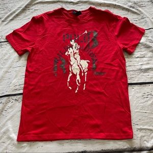 Polo Ralph Lauren tshirt red screen print sz XL 18/20 boys cotton